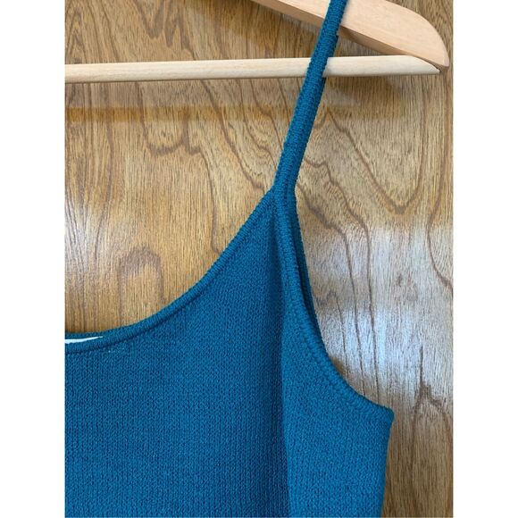 St. John Santana Knit Spaghetti Strap Tank Spruce Green Size S - Picture 7 of 12
